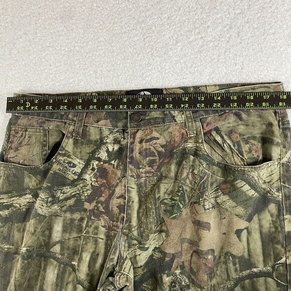 Mossy Oak Camo Pants Men 36x32 (Real 36x30) Camouflage Hunting Outdoor Y2K Green - Picture 8 of 11